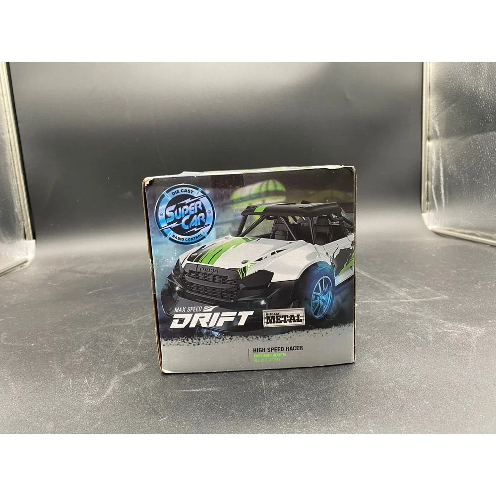 Super Car Die Cast Metal RC Drift Car Blue Mist‎ Exhaust High Speed 279-7066 NEW